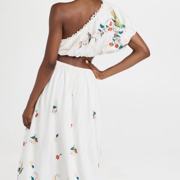 FARM Rio White Maxi Dress with Colorful Embroidery - Picture 4 of 7
